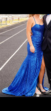 long royal blue sherri hill prom dress size 0