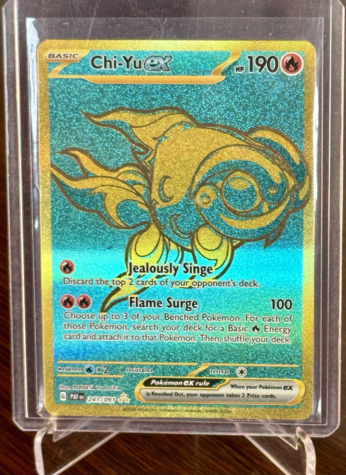 Pokémon TCG Chi-Yu ex 241/091 Paldean Fates Holo ENG 190HP Basic PLANETA