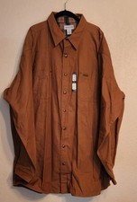 New Carhartt Men's Canvas Snap Flannel-Lined Shirt/Jacket 3XL Tall