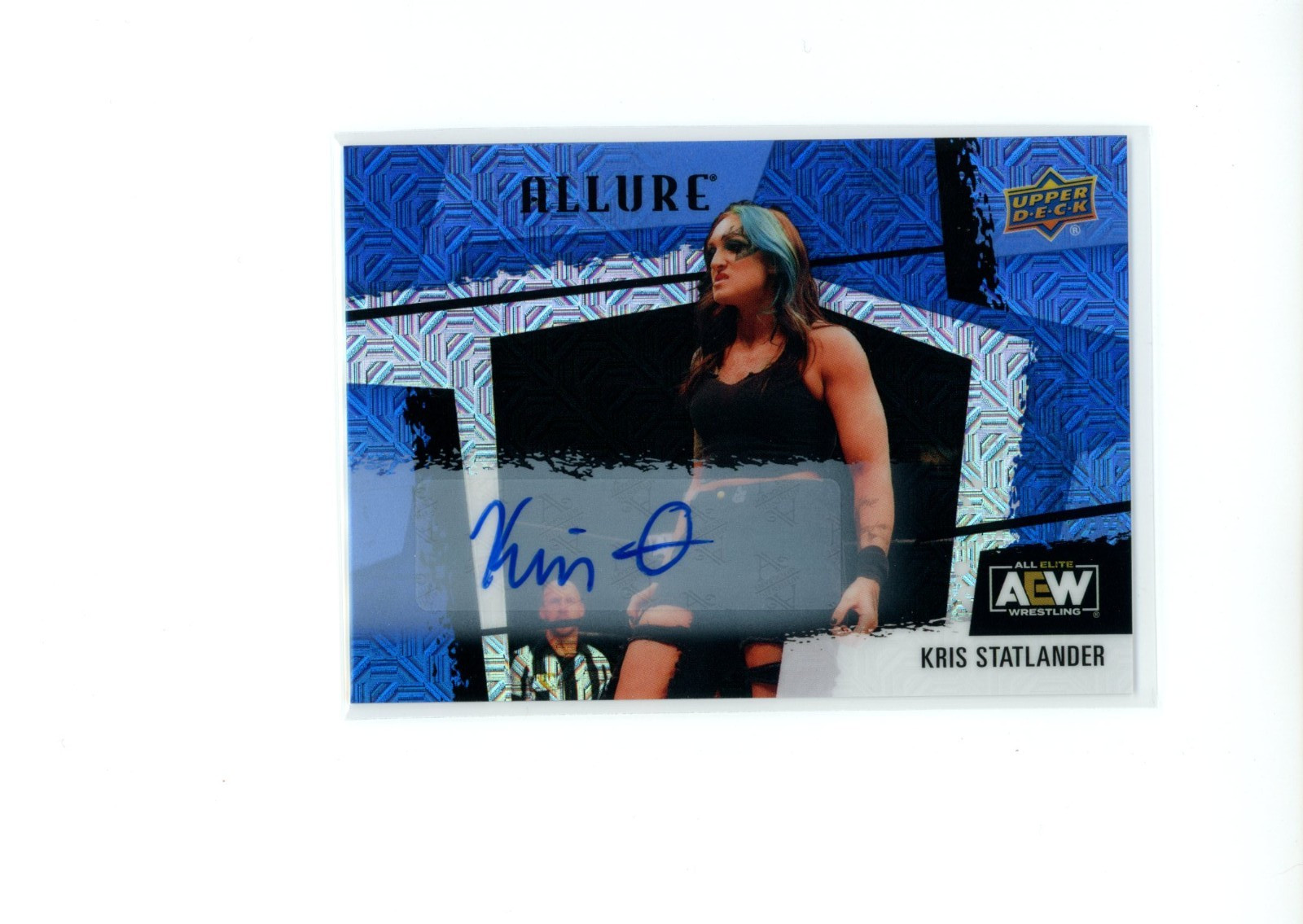 2022 Upper Deck Allure AEW Kris Statlander #113 Blue Line Auto 34/35 READ