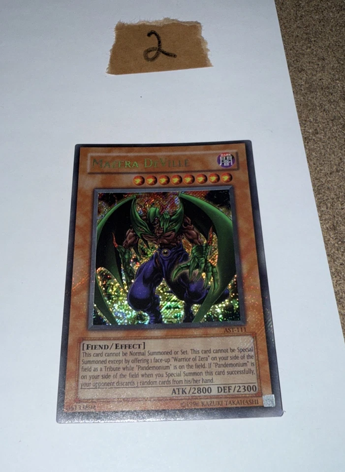 Yugioh Mazera Deville AST-111 Secret Rare Unl Original Print (LP) - Image 3 of 4