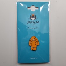 Jellycat Amberley Orange Bashful Luxe Bunny Pin Badge Brand New