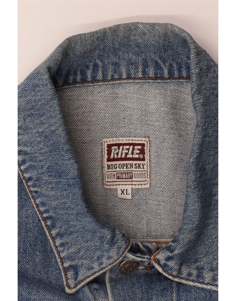 Chaqueta de mezclilla RIFLE para hombre UK 42 XL azul JF15 Foto 3 de 3