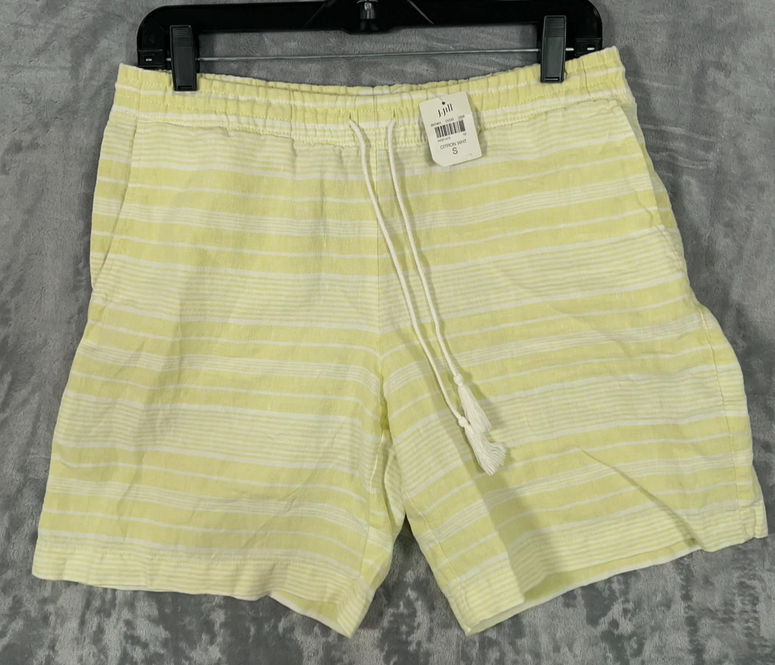 J Jill 100% Linen Shorts Womens Small New Pull On Citron Yellow Striped Summer
Opens in a new window