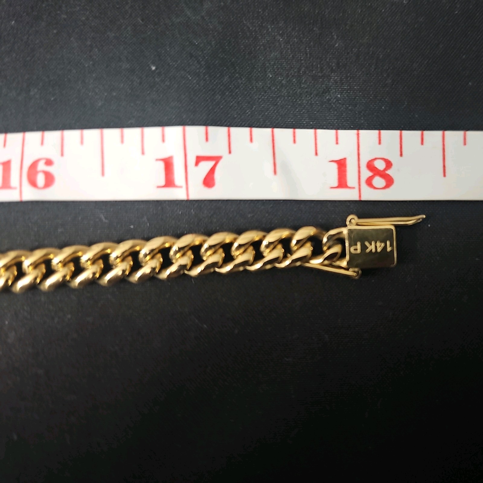 18inch- 14k Gold over Stainless steel. 6mm Miami Cuban Link Chain w/ Box lock image 4