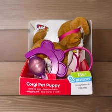 NIP Playright Pull Along Corgi Pet Puppy 18M+ Develops Imagination & Role Play