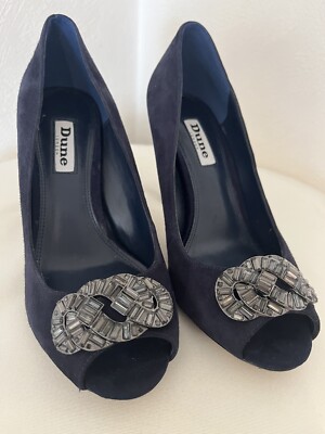 Blue Suede Navy Dune Shoes Dune London Stanley Suede Formal Shoes