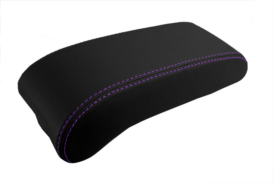 Se adapta a Dodge Stratus 2001-2006 tapa de consola de PVC cubierta con puntada púrpura Foto 2 de 4