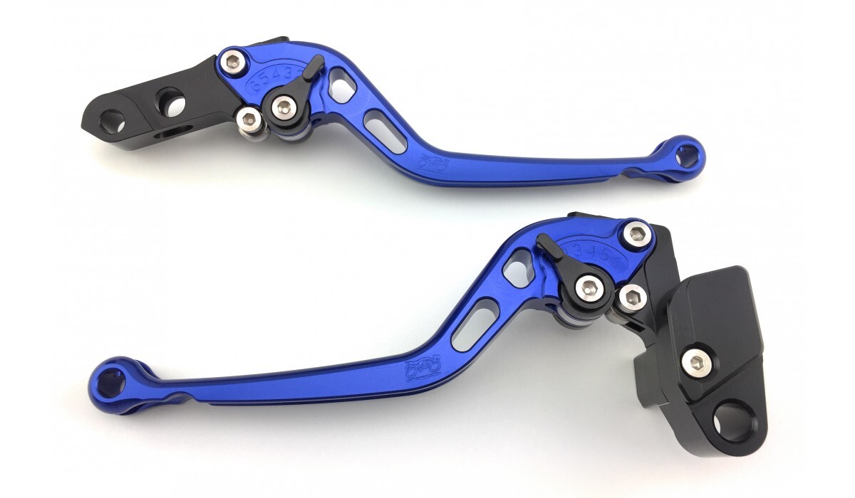 Levier de frein et embrayage AVDB en alu CNC bleu taillé dans la masse pour Daytona 660