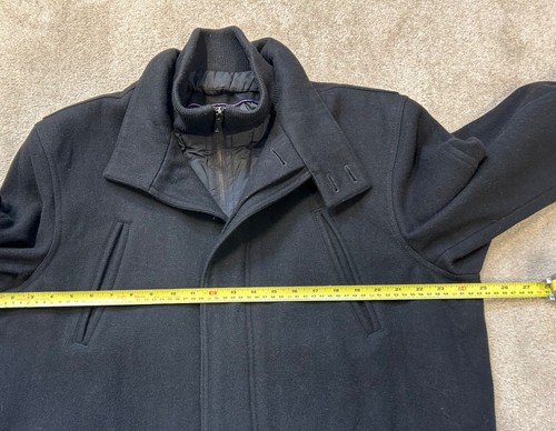 Cappotto uomo JEFF BANKS misto lana nero XL - Foto 6 di 7