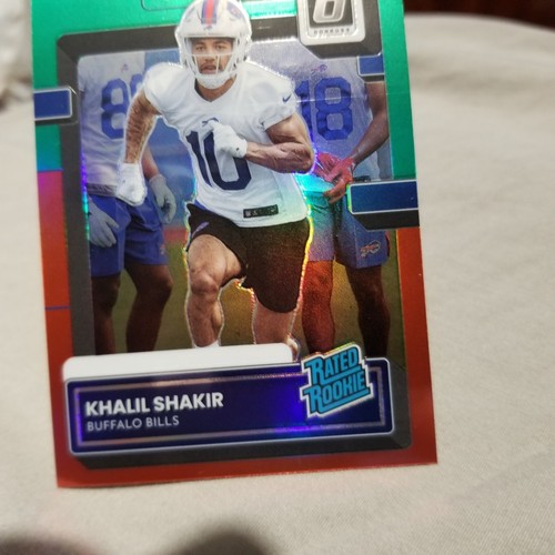 Khalil Shakir 2022 Donruss Optic Preview Red Green Rated Rookie Prizm Card #P343 - Picture 2 of 3