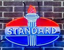 20"x16" Standard Gas Oil Gasoline Neon Sign Lamp Light With HD Vivid Beer LY