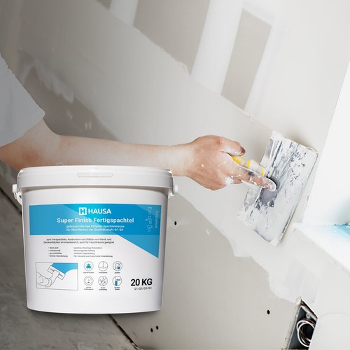 Super Finish Fertigspachtel 20kg Spachtel Masse Gips Fugen Flächen Q1-Q4 Hausa - Bild 4 von 5