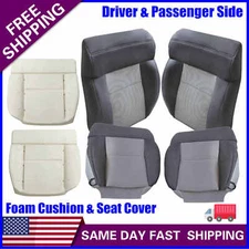 For 2004-08 Ford F150 Driver Passenger Cloth Replacement Seat Cover Dark Gray US