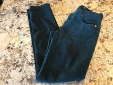AG Adriano Goldschmied The Stevie Slim Straight Green Corduroy Pants 26R EUC