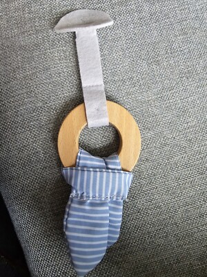 Ingenuity Baby Wooden Teething Ring Attachment For Cozy Spot Activity  Gym Blue