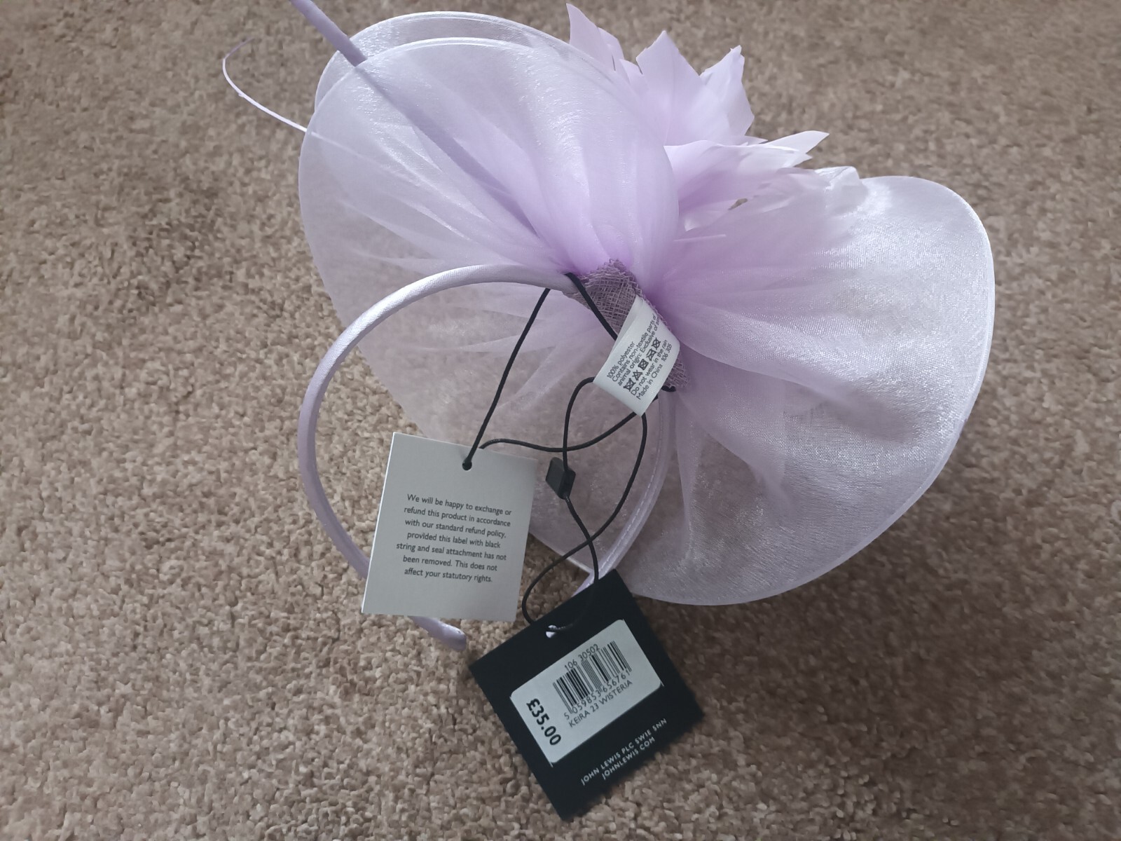 ISPIRATO DRESS 18 &JOHN LEWIS FASCINATOR Mother of Bride/Wedding/Races