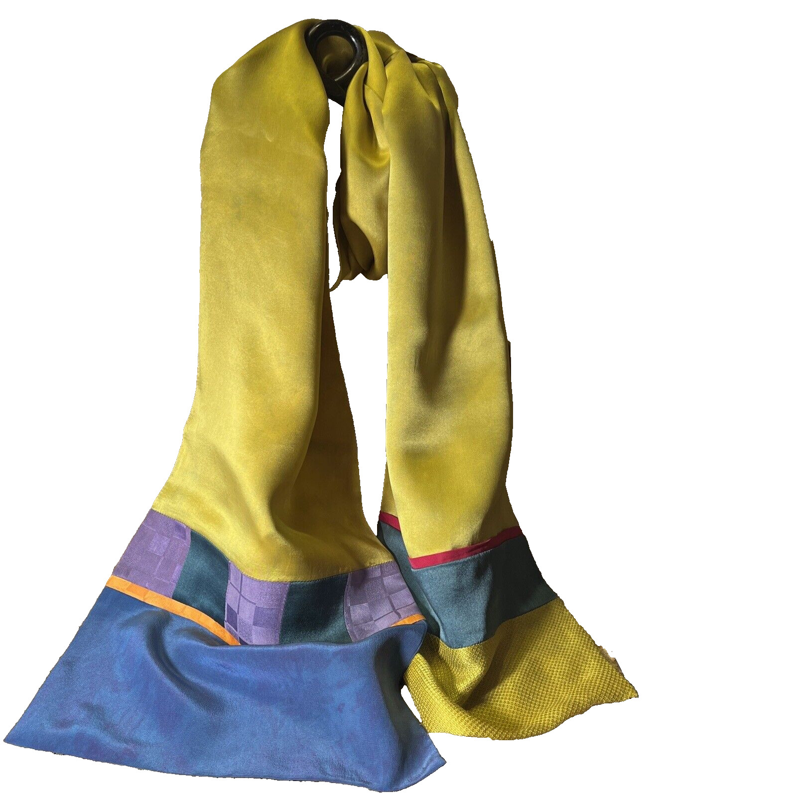 Anonymous Gorgeous Rectangular Silk Scarf ARTSY D… - image 1