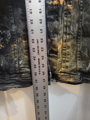 Jordan Craig Legacy Edition Black Denim Jacket Large - Paint Splatter Style - Picture 4 of 14