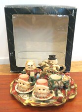 Vintage 1994 Mini Santa  s Workshop Tea Set - Popular Imports