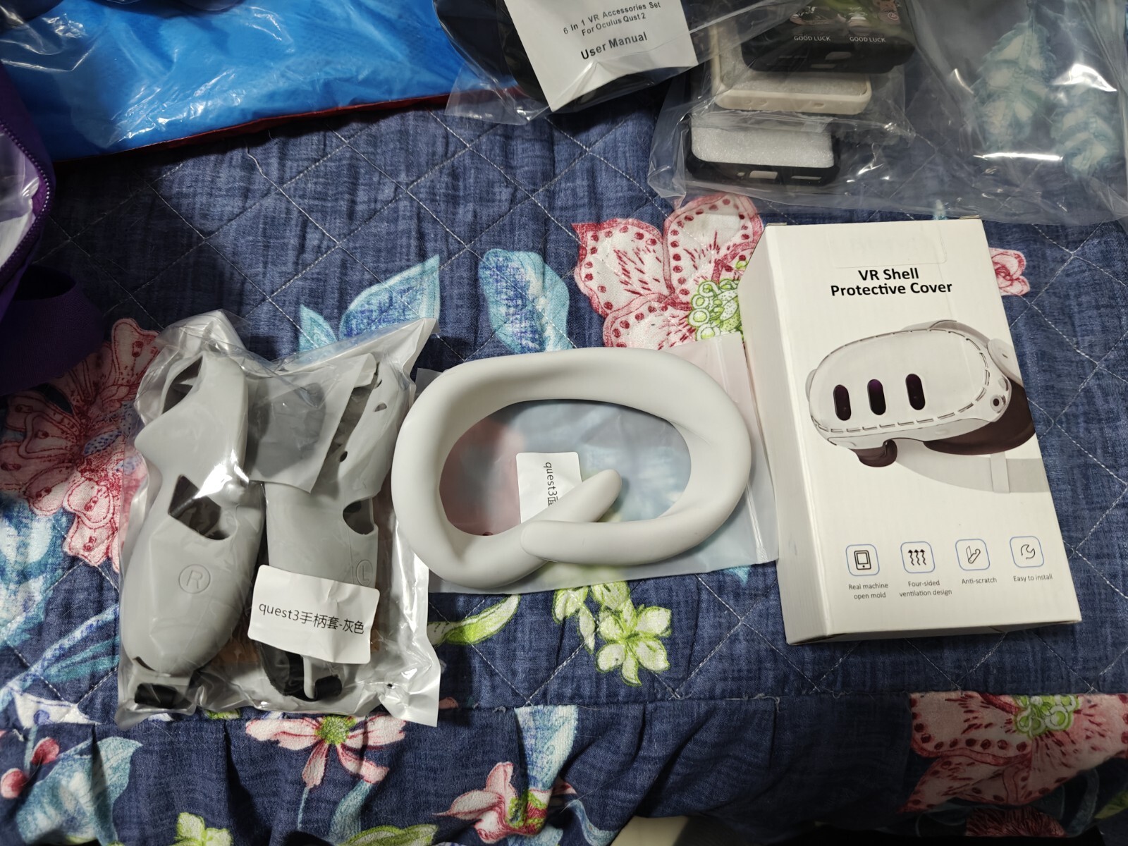 Plastic Cover, Silicone Face Cushion Cover, Joystick Cover For Quest 3