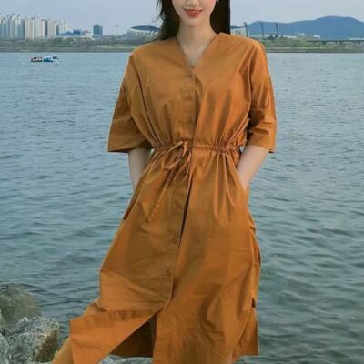 UNIQLO U Short Sleeve Shirt Dress in 