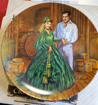 1984 Gone With The Wind Knowles Scarlett Green Dress Plate Numbered | eBay