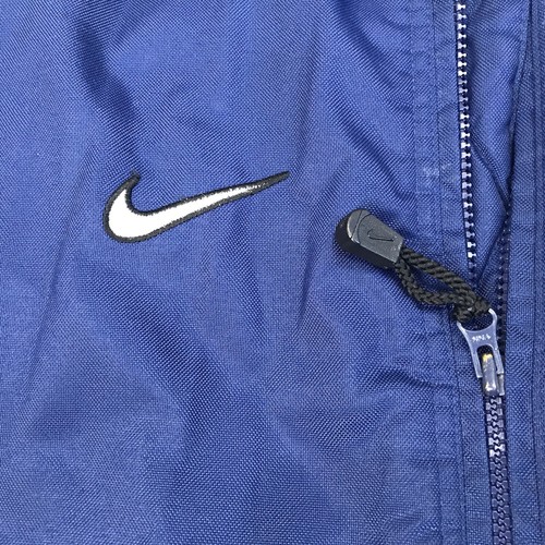 VTG 90s Nike Team Quilted Hooded Lined Spell Out Parka Jacket Outdoor Men M EUC - Picture 10 of 12