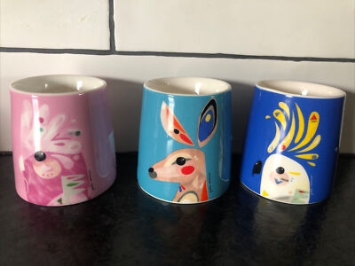 Set 3 Maxwell & Williams Pete Cromer Egg Cups ANTHROPOLOGIE