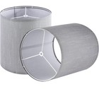 Gray Tall Lamp Shades for Table Lamps Set of 2 Small Drum  -9.8×9.8×10.8 inch