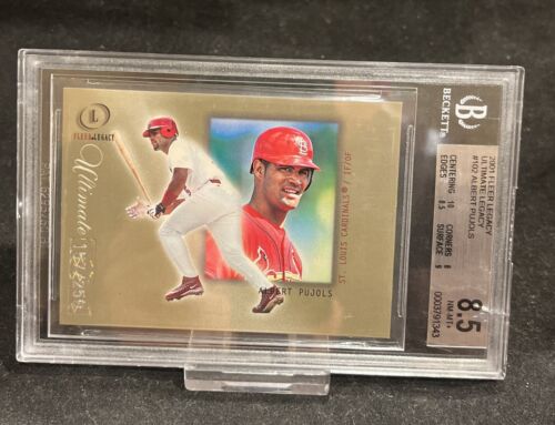2001 Albert Pujols Fleer Legacy Ultimate Legacy Rookie Card PSA 8 NM-MT #157/250