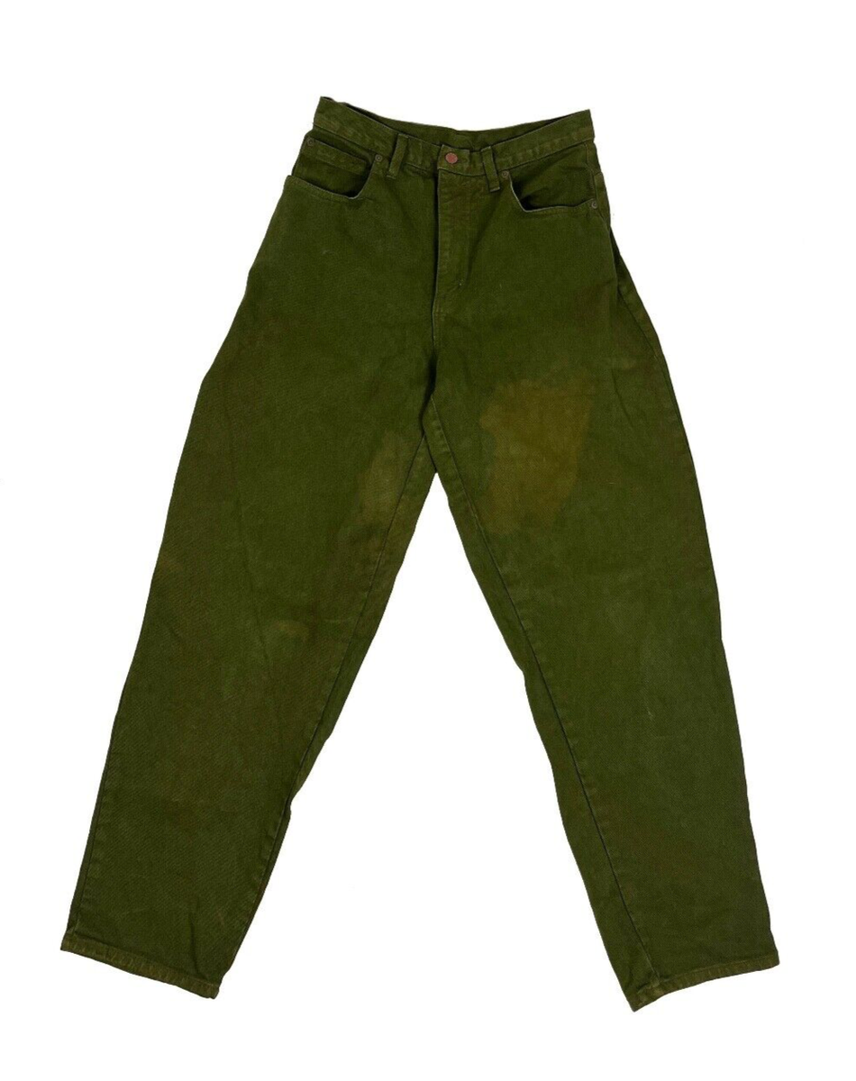 Vintage 90's Cross Colours Hip Hop Baggy Denim Olive Green Jeans