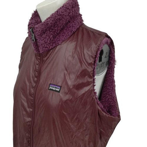 Patagonia Los Labos Reversible Teddy Bear Vest Size L? Purple Light Balsamic - Picture 19 of 20