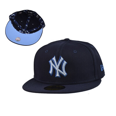 New Era New York Yankees Monocamo 59Fifty Men's Fitted Hat Navy-Light Royal 