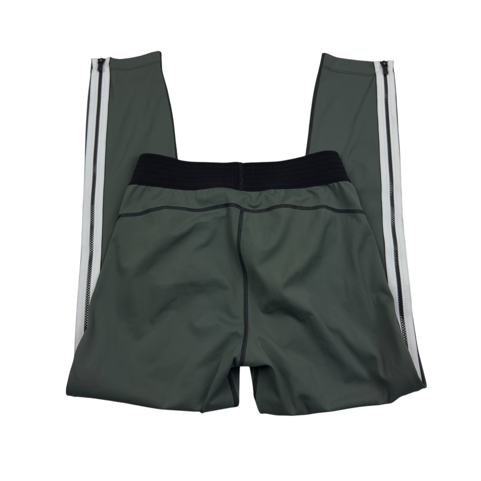 Athleta X Derek Lam 10C Parallel Green Zipper Leggings Women's Size Medium