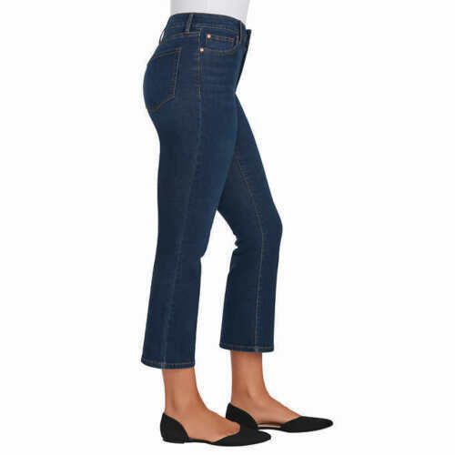Chaps Ladies' Mid Rise Crop Kick Jeans - Size: 4/27 - H-10 - Foto 2 di 3
