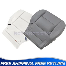 For 2015-2019 GMC Sierra 1500 2500HD Driver Bottom Seat Cover Gray & Foam Pad