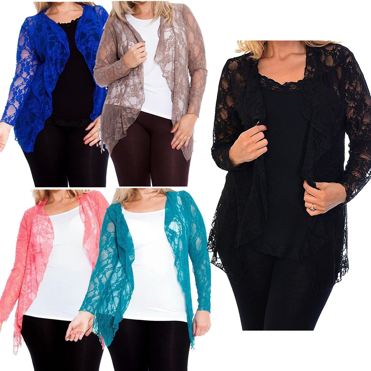 New Ladies Plus Size Long Sleeve Floral 