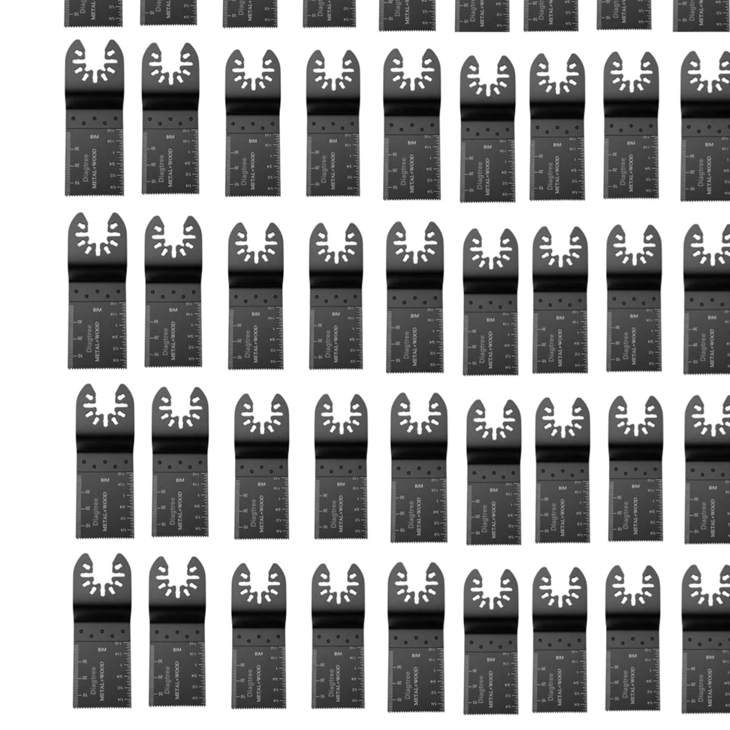 50 Pack Bi-Metal Oscillating Tool Blades - Premium Quality Multi-Tool Set