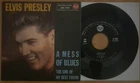 Elvis Presley 7"+PS a mess of blues  Italy RCA Victor Mint-