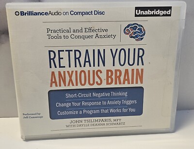 New Retrain Your Anxious Brain Compact Disc Conquer Anxiety Sleep Better Stress