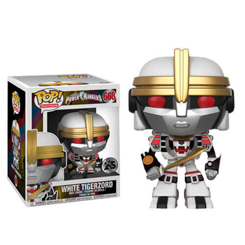 En Oferta Power Rangers Blanco Tigerzord 15.2Cm Eu Exclusivo Pop! Vinilo
