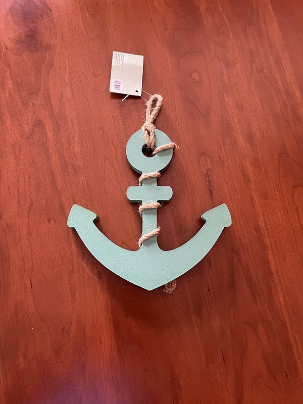 Hobby Lobby Sage Green Wooden Anchor Wall Hanging Decor (NWT)