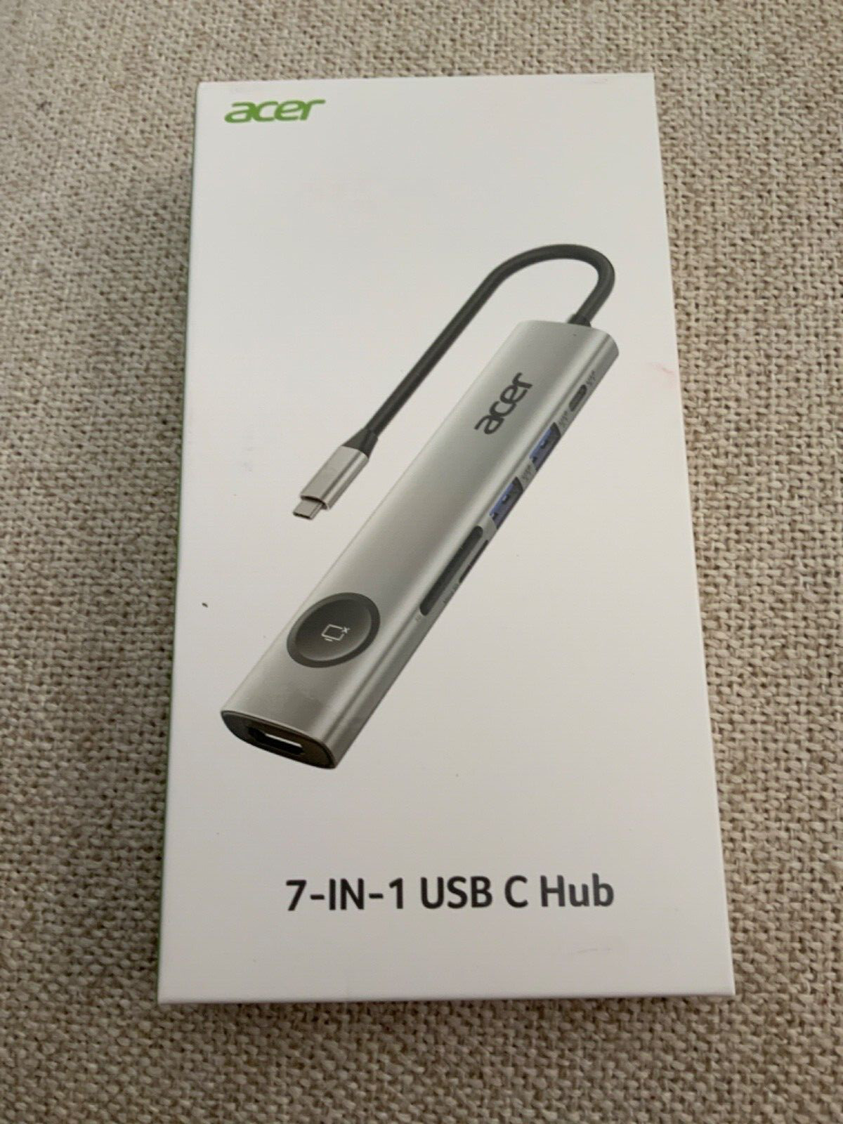 Acer USB C Hub, 7 in 1 USB C to HDMI Adapter, PINK