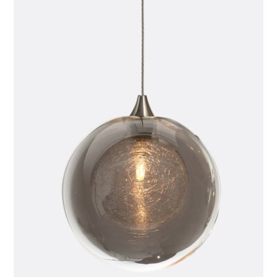 Ceiling pendant light fixture hand blown glass orb unique elegant lighting 6'' GY