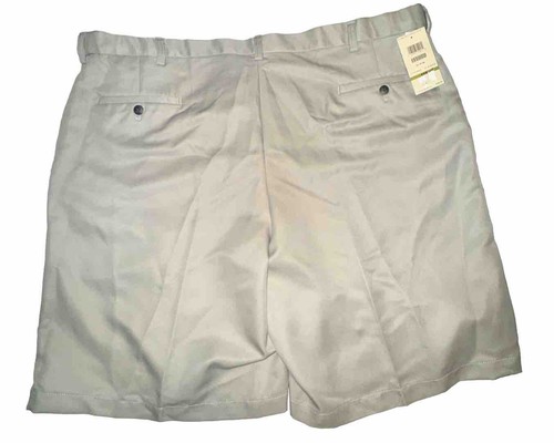 Haggar Men's Cool 18 Pro Regular Fit Flat Front Short 44 x 9.5" - Khaki NWT - Picture 5 of 8