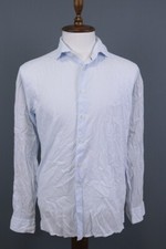 Eton Slim Blue Pinstripe Long Sleeve Button Down Shirt Size 41 / 16