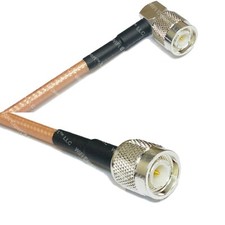 RG142 Silver TNC Male Angle to TNC MALE Coax RF Cable USA Lot