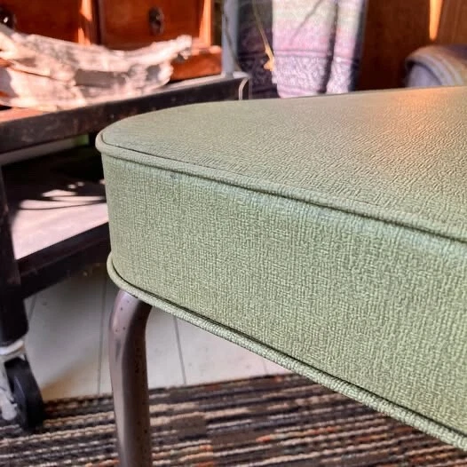 Vintage MCM Green Vinyl Portrait Chair by Irving Chase - Image 2 of 4