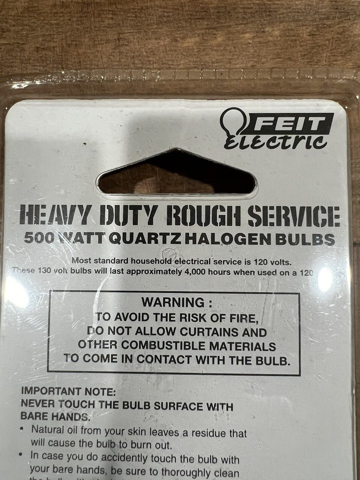 Feit Electric 500w 130v Heavy Duty Double Ended Rough Service Halo